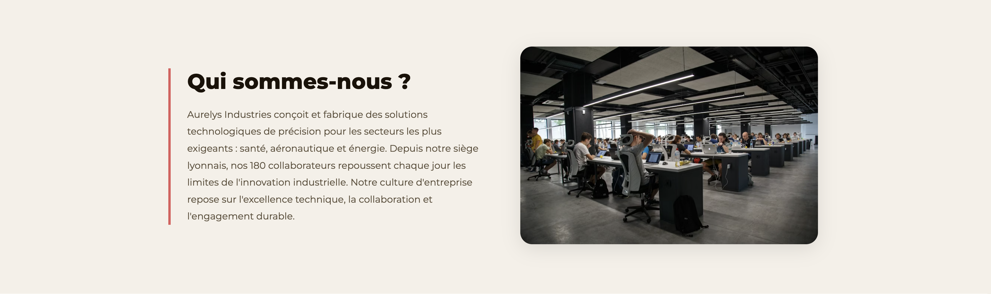 Page carrière — qui sommes-nous